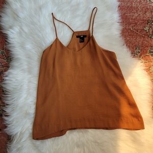 Silky burnt orange tank